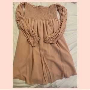 Off the shoulder dress with sleeves